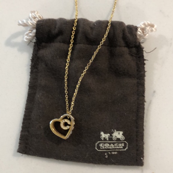 Coach heart rhinestone necklace - Picture 2 of 6